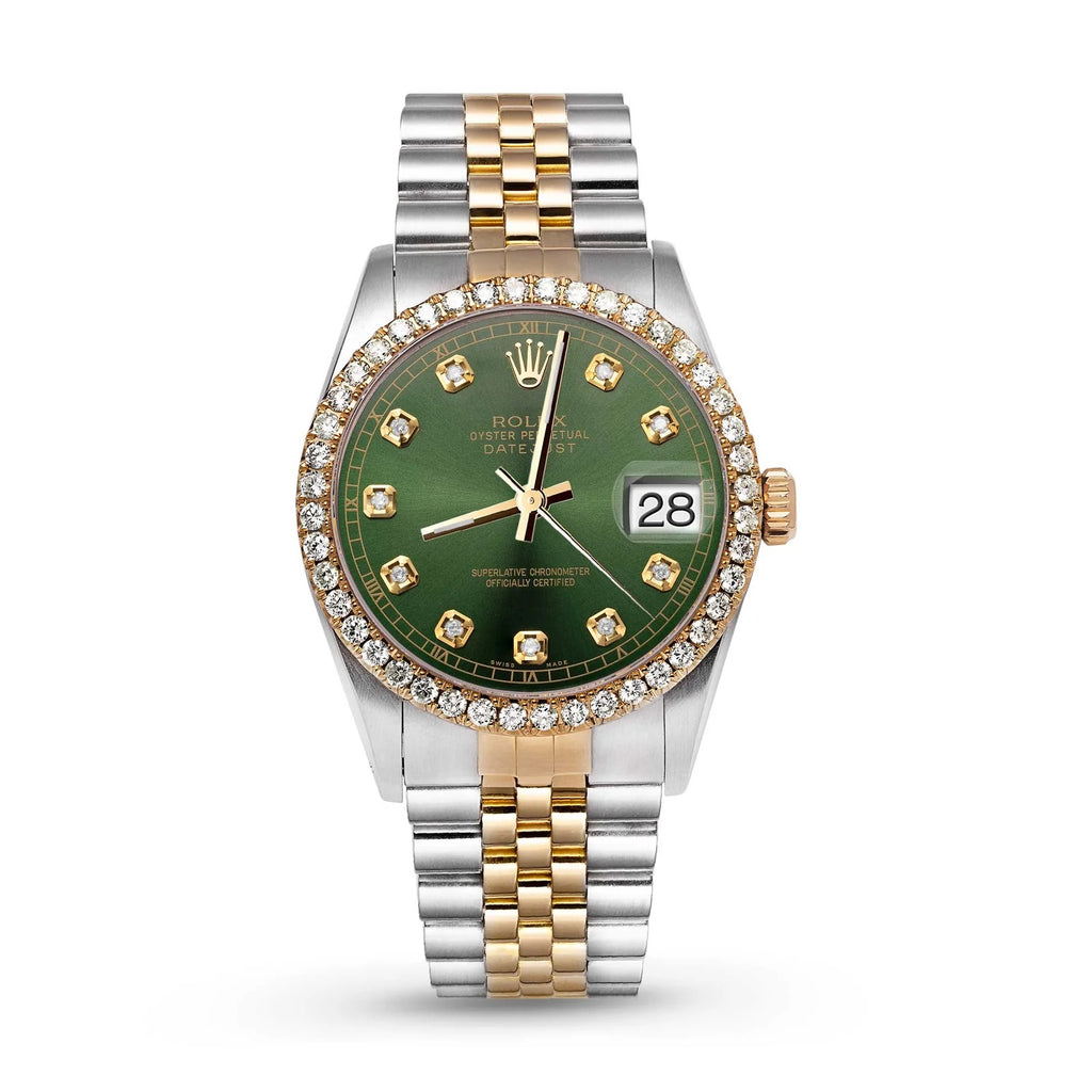 Rolex Datejust Diamond Bezel Green Dial