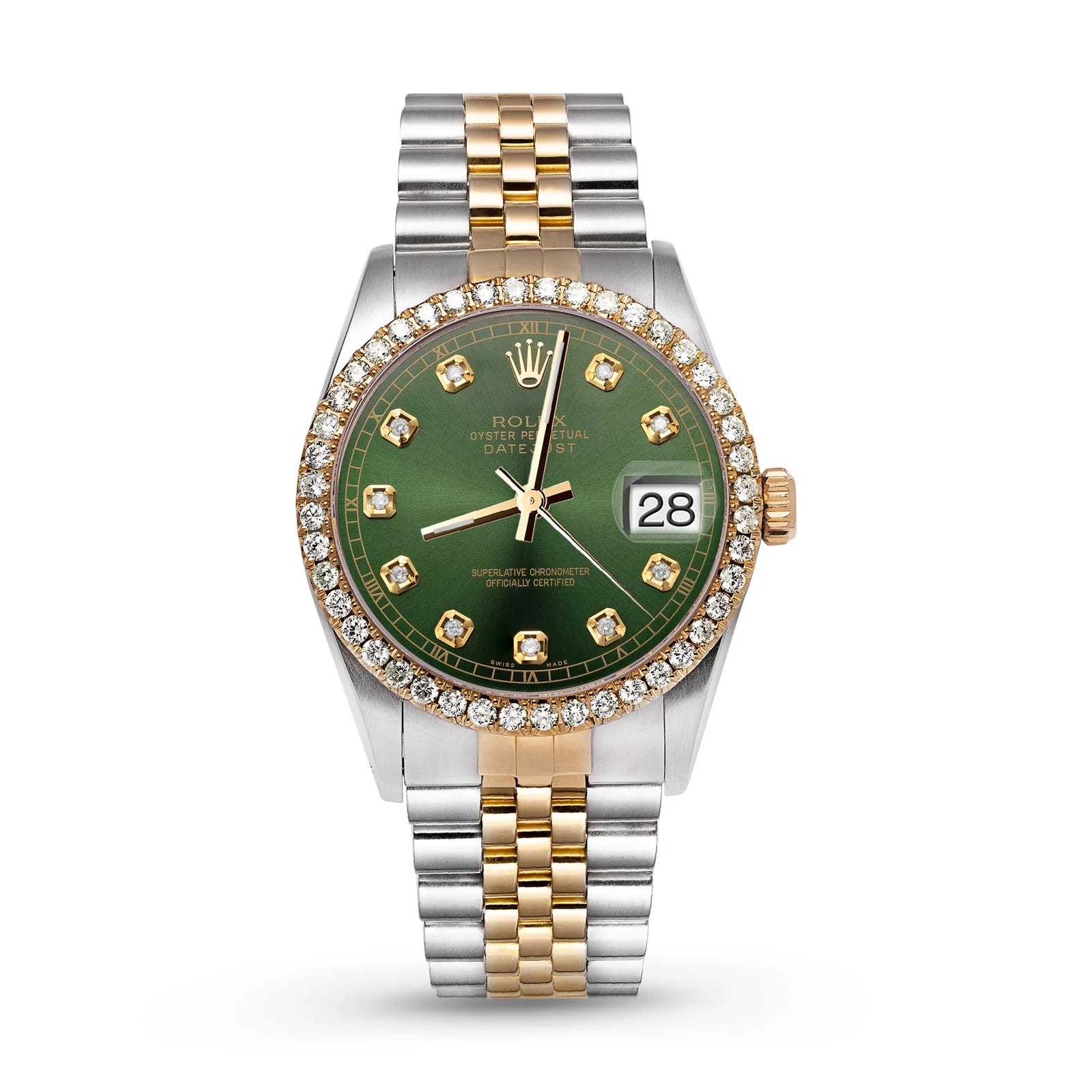 Rolex Datejust Diamond Bezel Green Dial