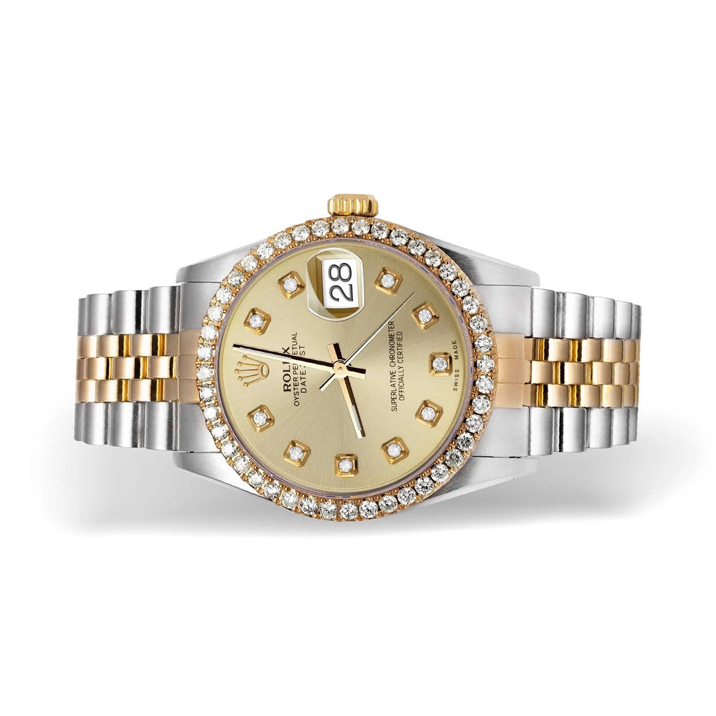 Rolex Datejust Diamond Bezel Champagne Dial