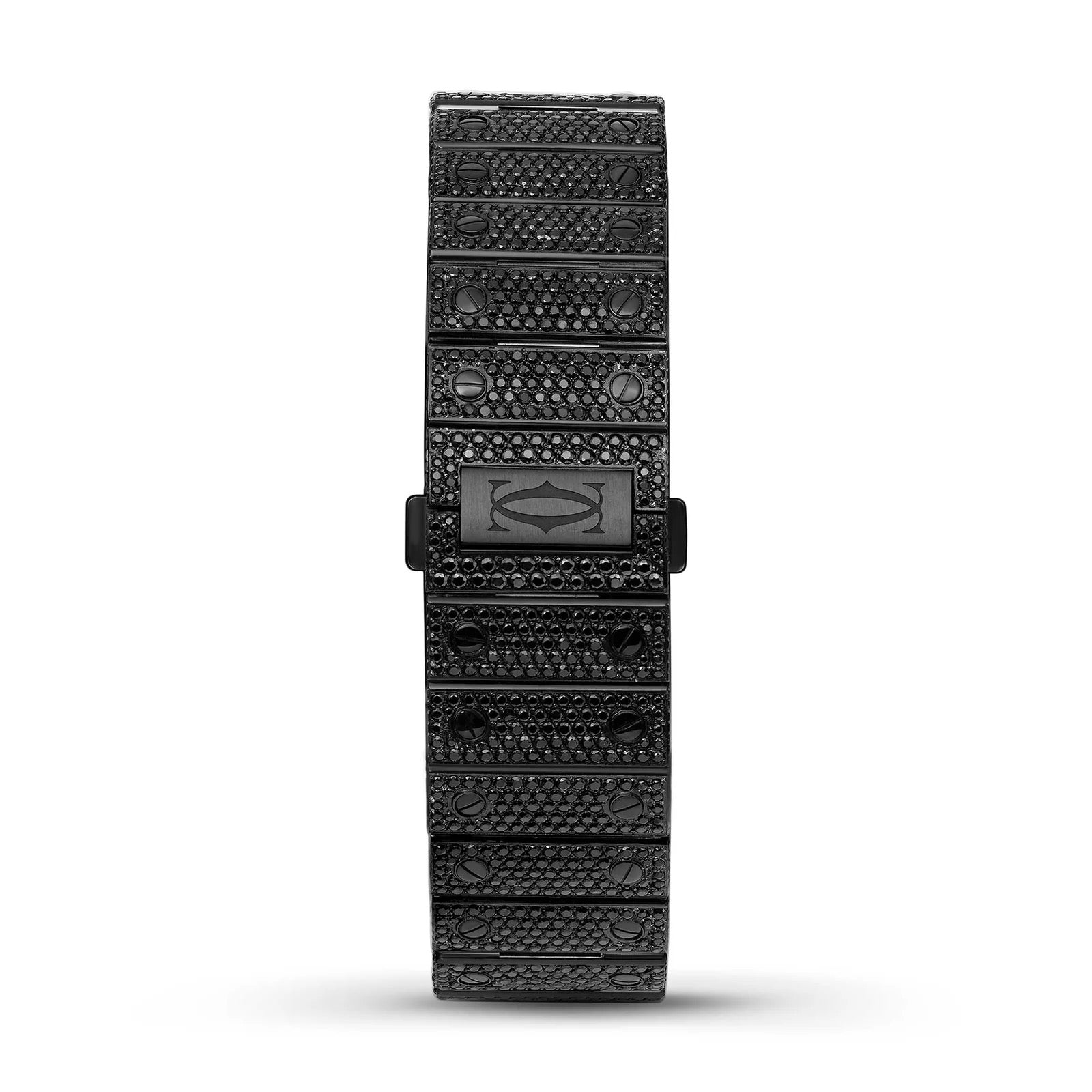 Cartier Santos Diamond Full Black Roman Dial Watch